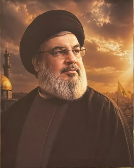 لوحة بورتريه لرجل بغطاء رأس أسود